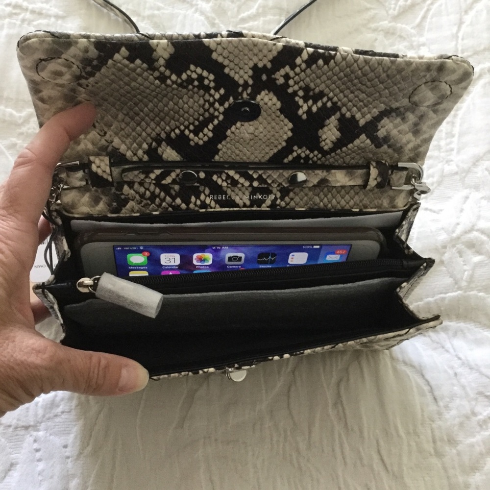 HP! Rebecca Minkoff Python Crossbody Wallet Purse NWT - Picture 8 of 11